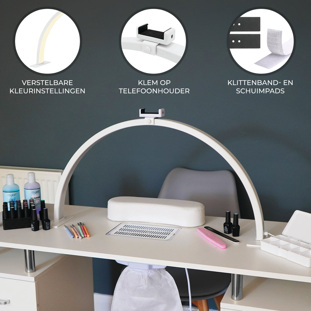 LED Halve Maan Lamp voor Manicure Tafel