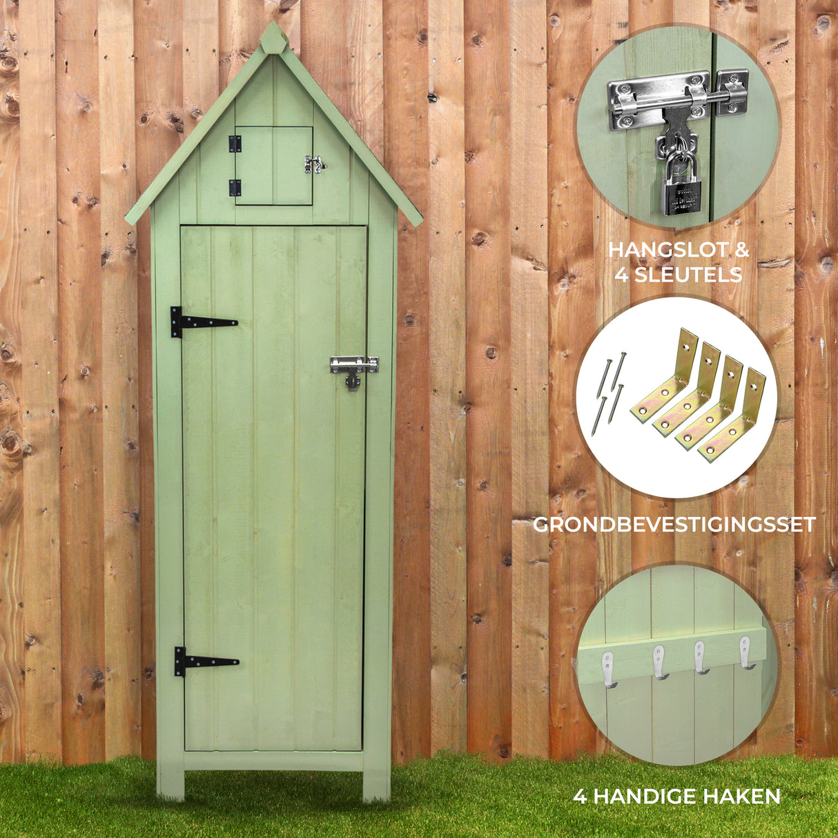 Houten Tuinschuur - Groen