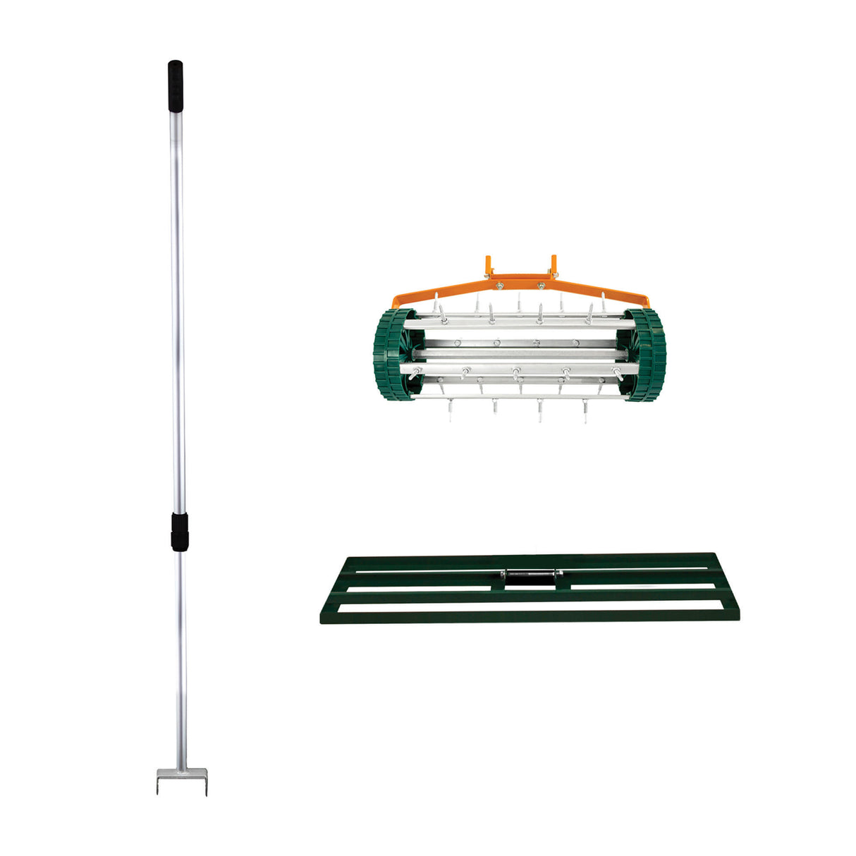 2-in-1 Verticuteer- en Gazonvlakker Set van 100 cm - Groen