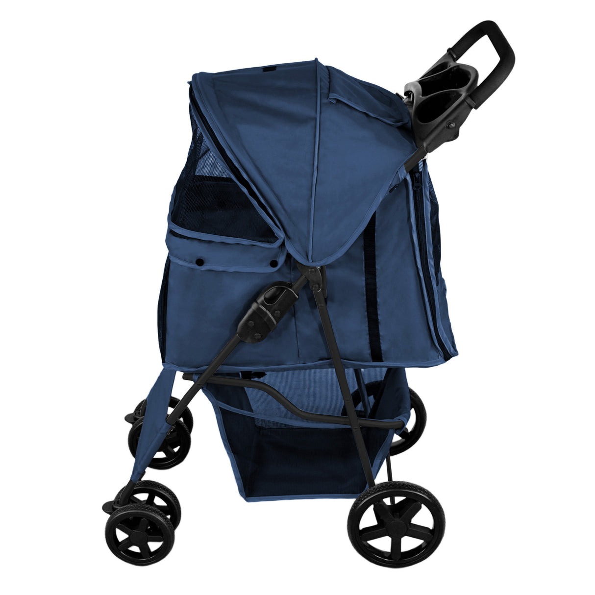 Hondenbuggy met Regenhoes – Marineblauw