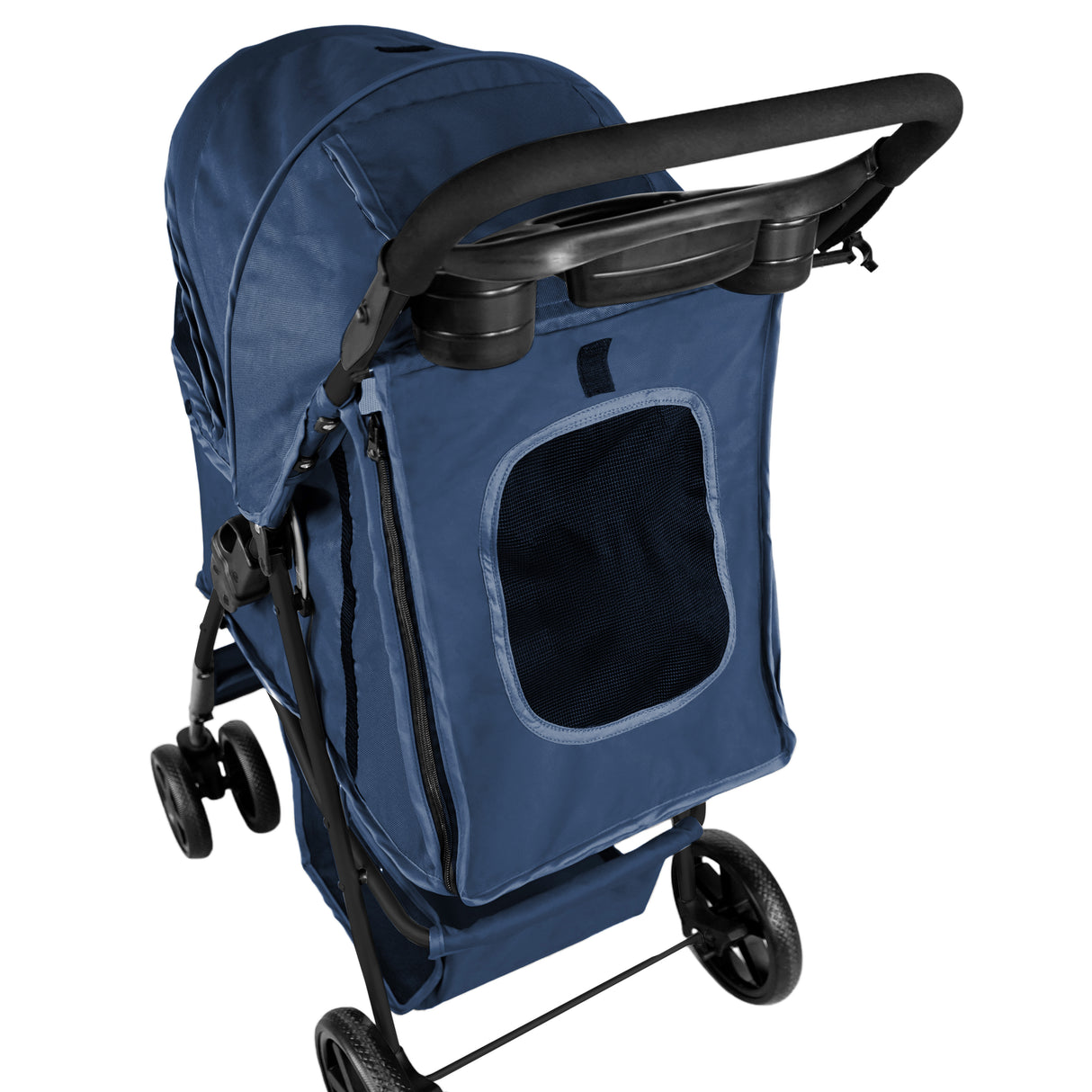 Hondenbuggy met Regenhoes – Marineblauw