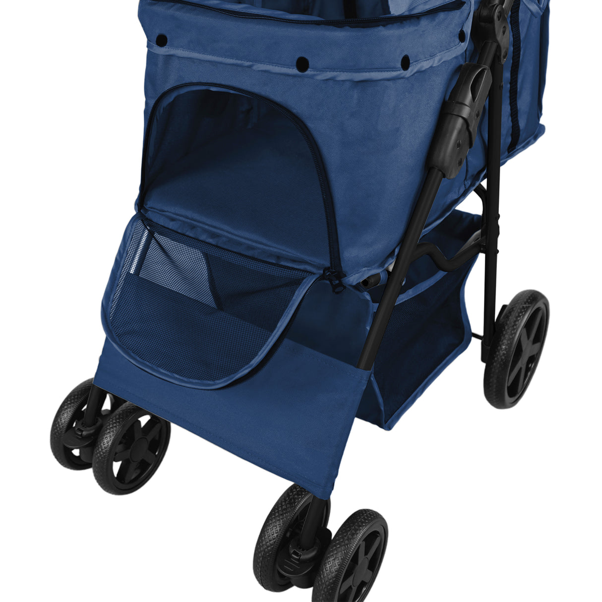 Hondenbuggy met Regenhoes – Marineblauw