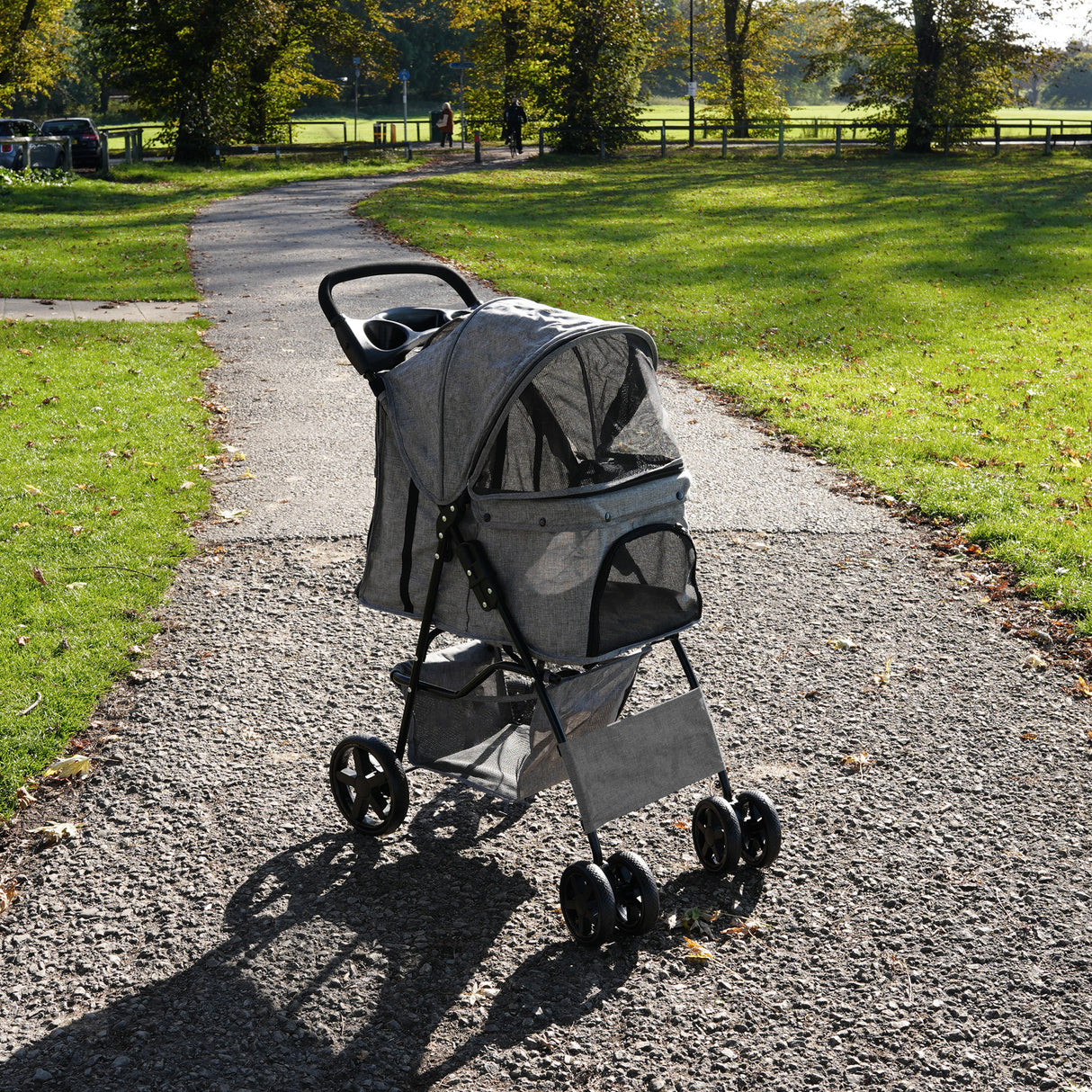 Hondenbuggy met Regenhoes – Grijs