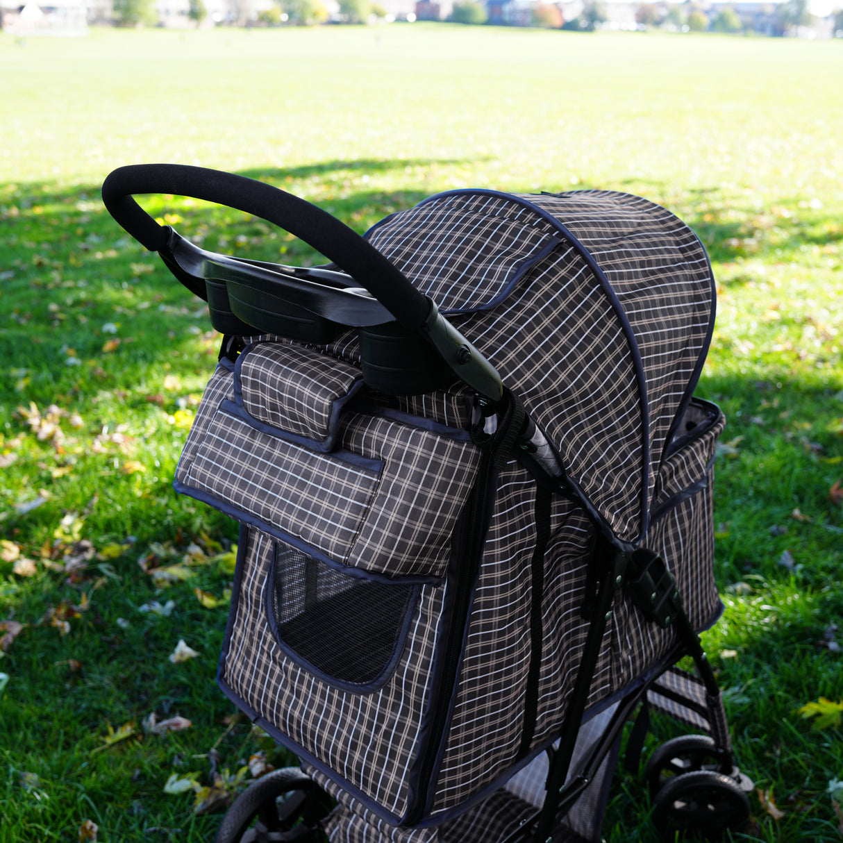 Organizer Tas voor Hondenbuggy - Ruitblauw