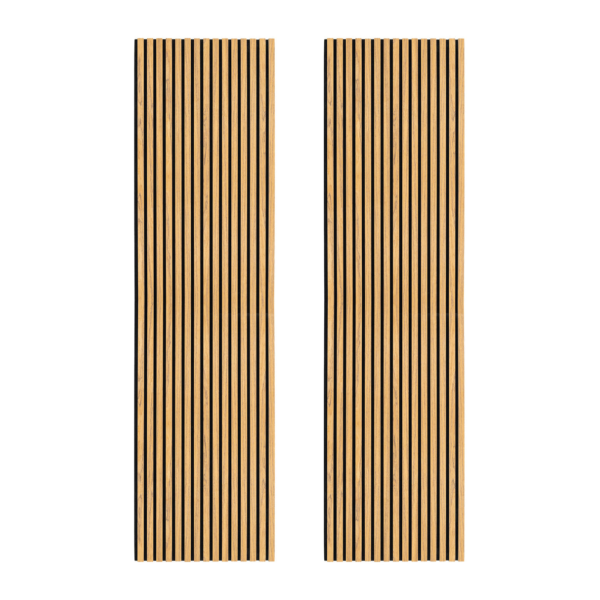 Akoestische Wandpanelen met Lamellen x 2 – Eik