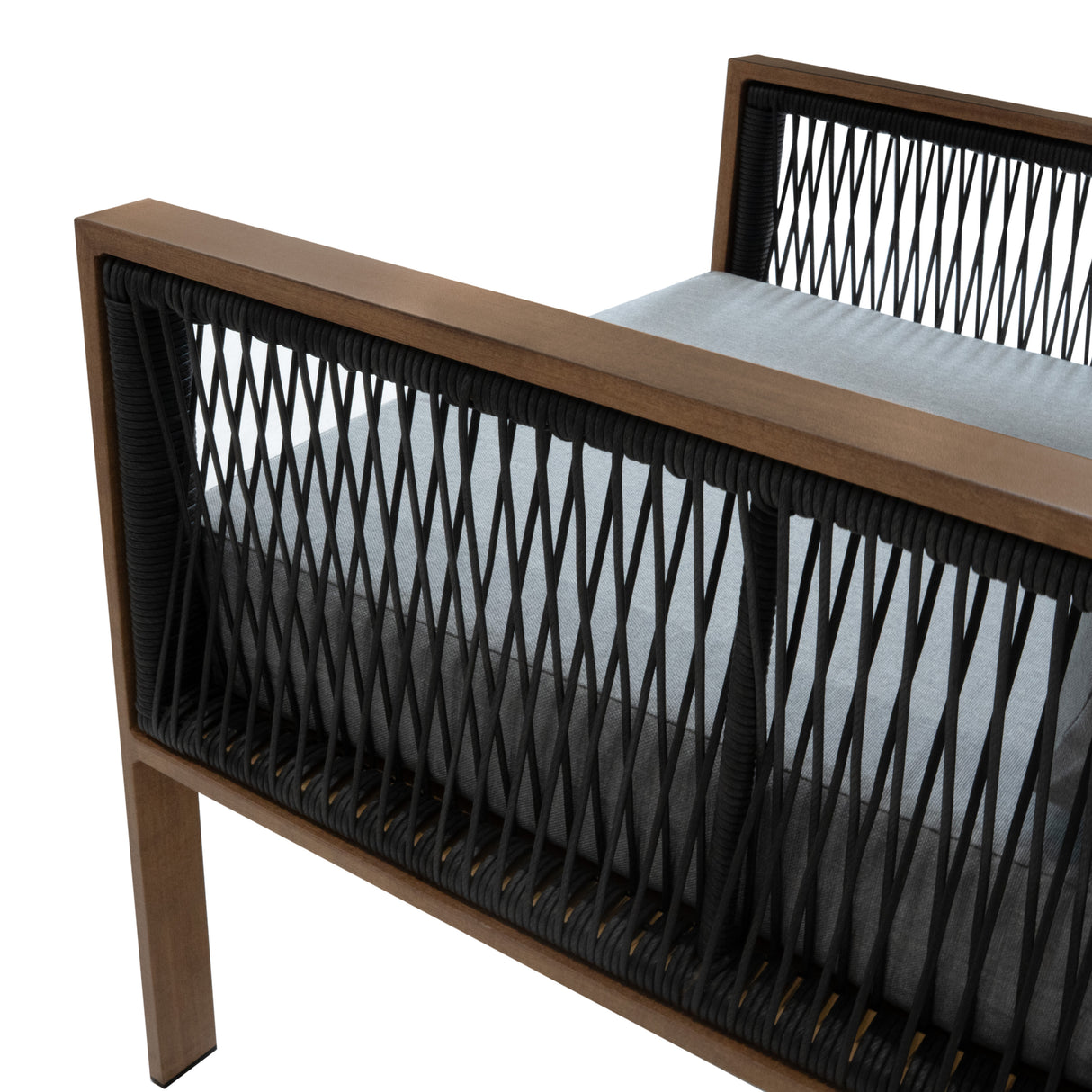 Aluminium 4-Delige Loungeset - Houteffect