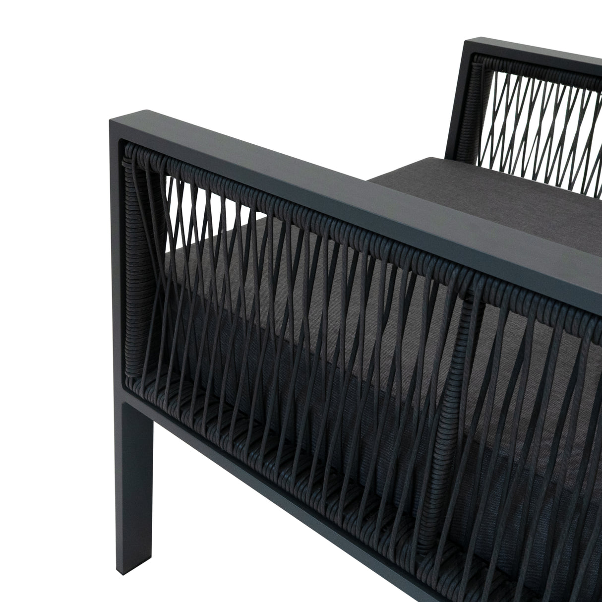 Aluminium 4-Delige Loungeset - Antraciet Grijs