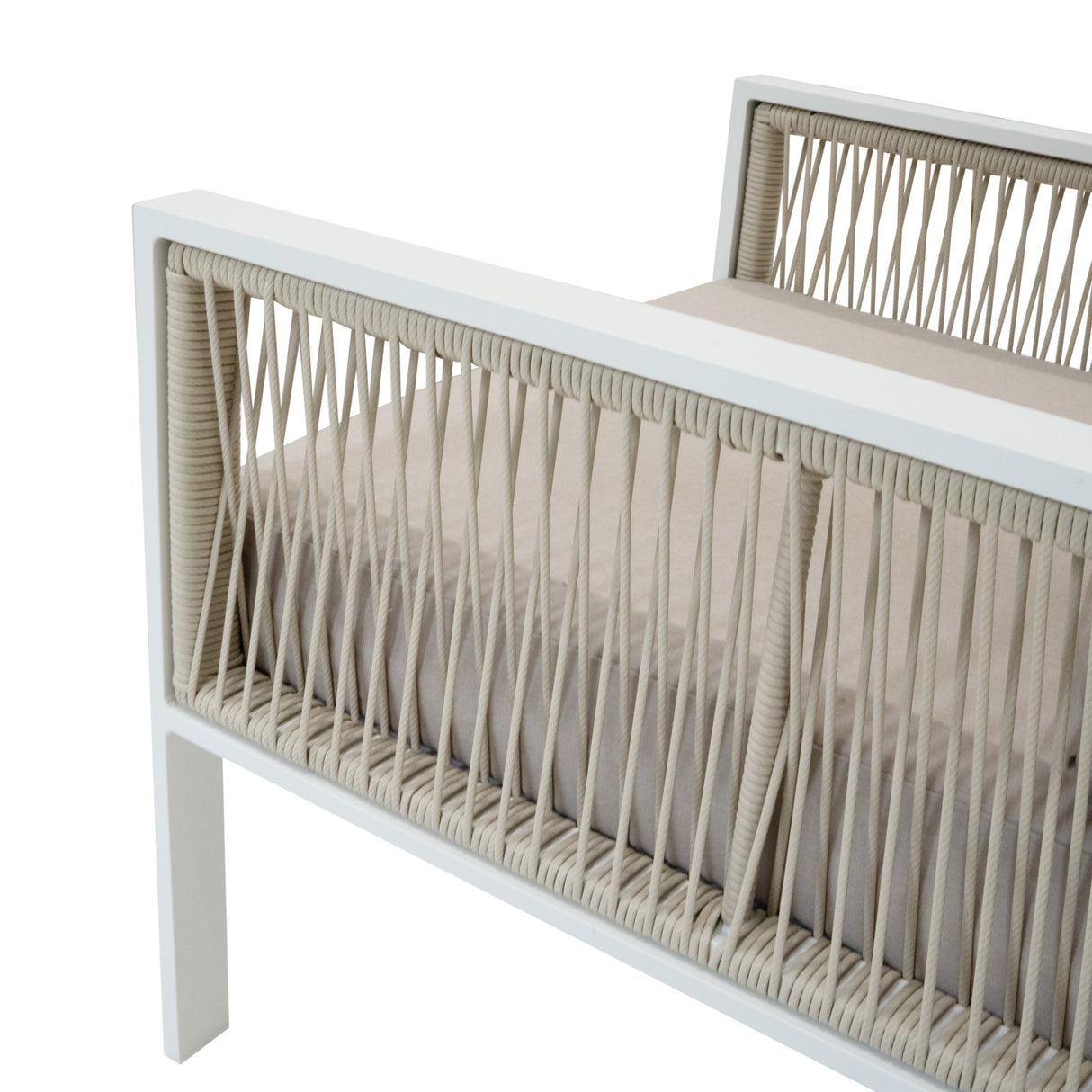 Aluminium 4-Delige Loungeset - Wit