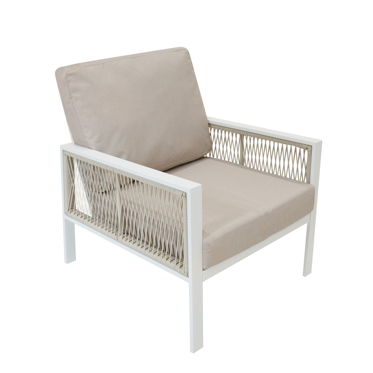 Aluminium 4-Delige Loungeset - Wit