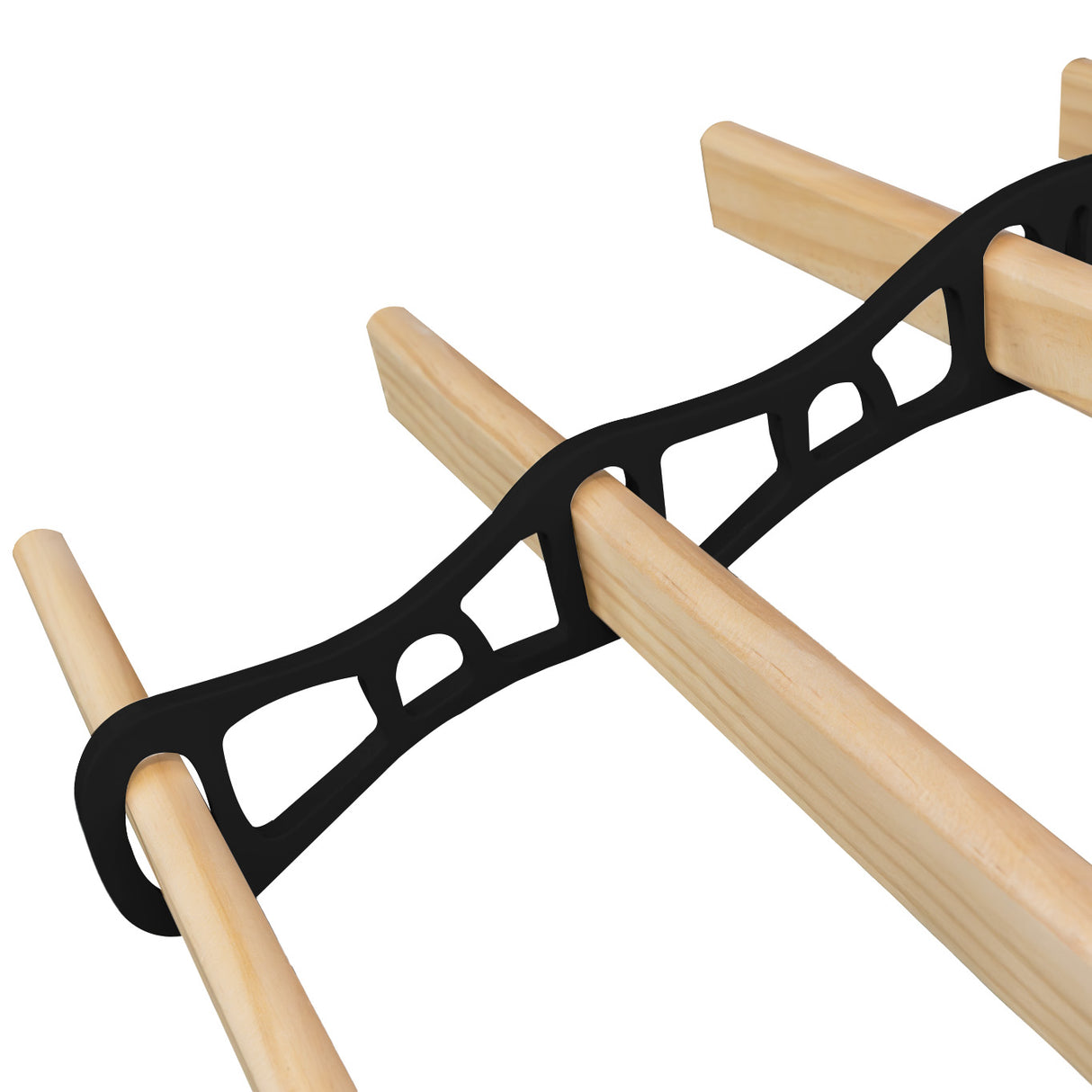 Kledingrek Plafond Katrol - Zwart– 0.9m