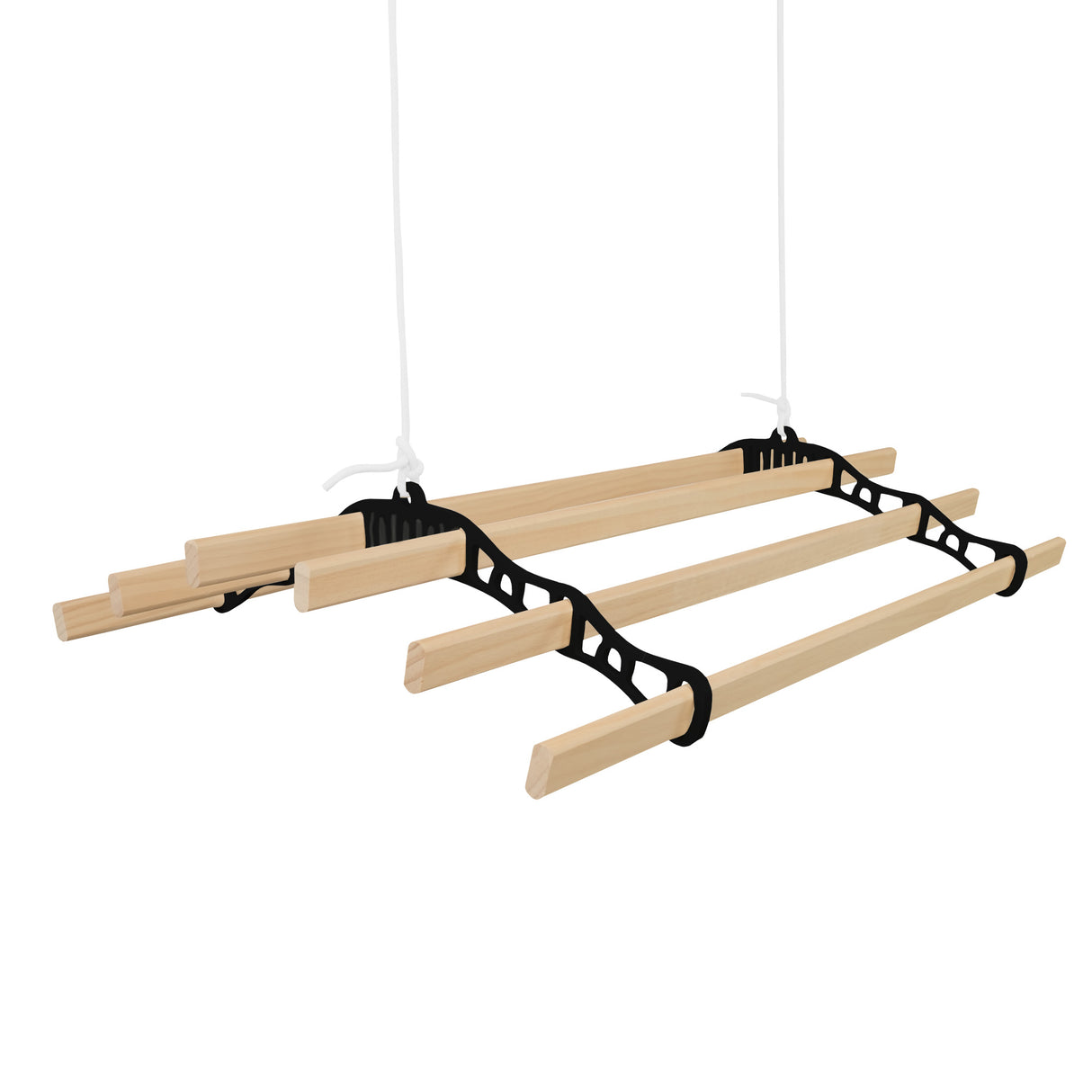 Kledingrek Plafond Katrol - Zwart– 0.9m