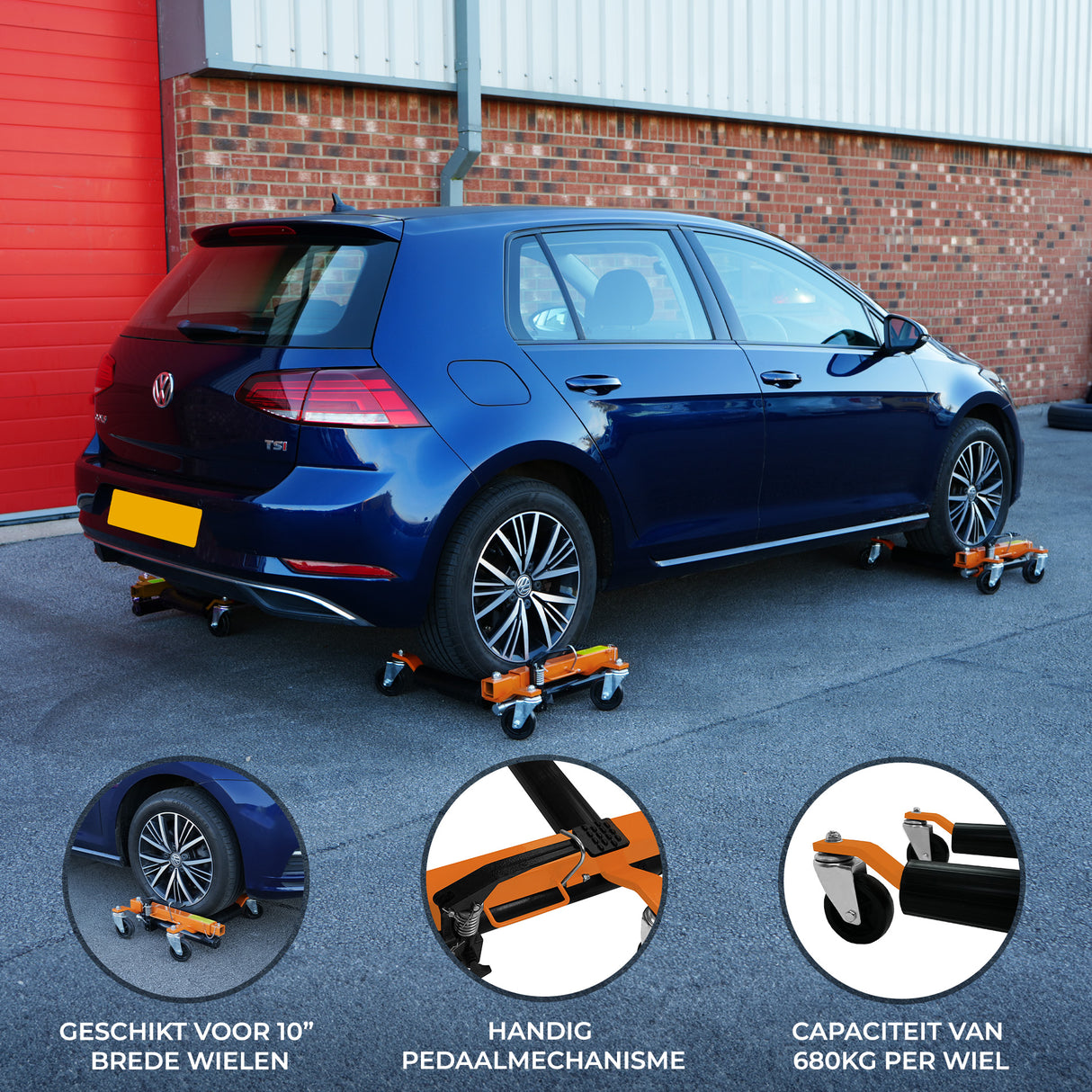 Hydraulische Voertuigverplaatser - Set van 4