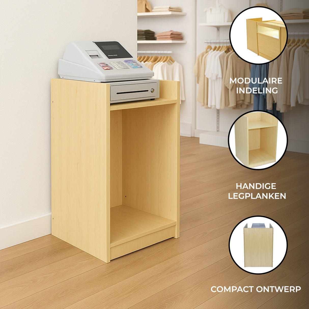 Winkel Toonbank Kassabalie TB60 - Esdoorn