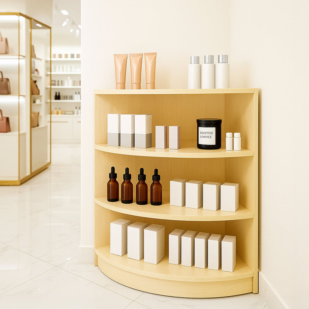 Detailhandel Winkel Hoek Toonbank LM60 - Esdoorn