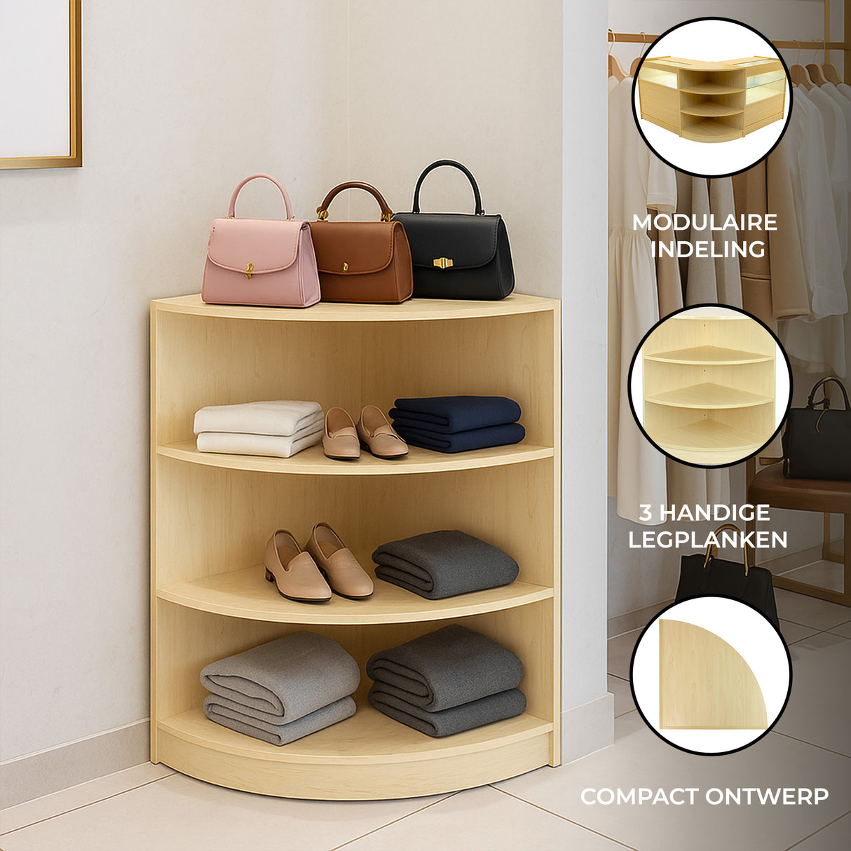 Detailhandel Winkel Hoek Toonbank LM60 - Esdoorn