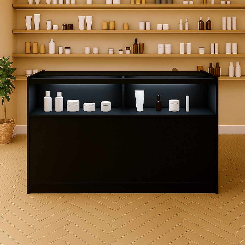 LED Detailhandel Winkel Toonbank B1500 - Zwart