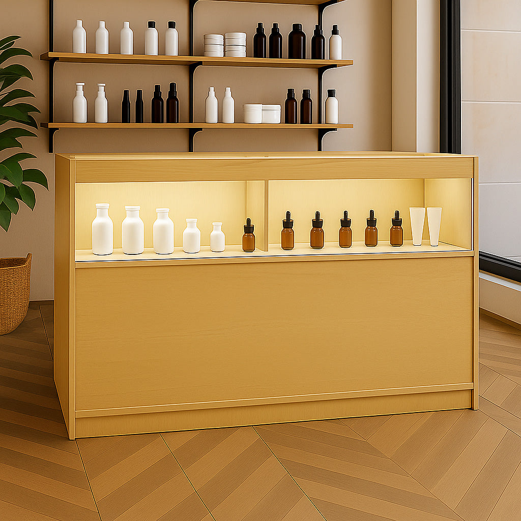 LED Detailhandel Winkel Toonbank B1500 - Esdoorn