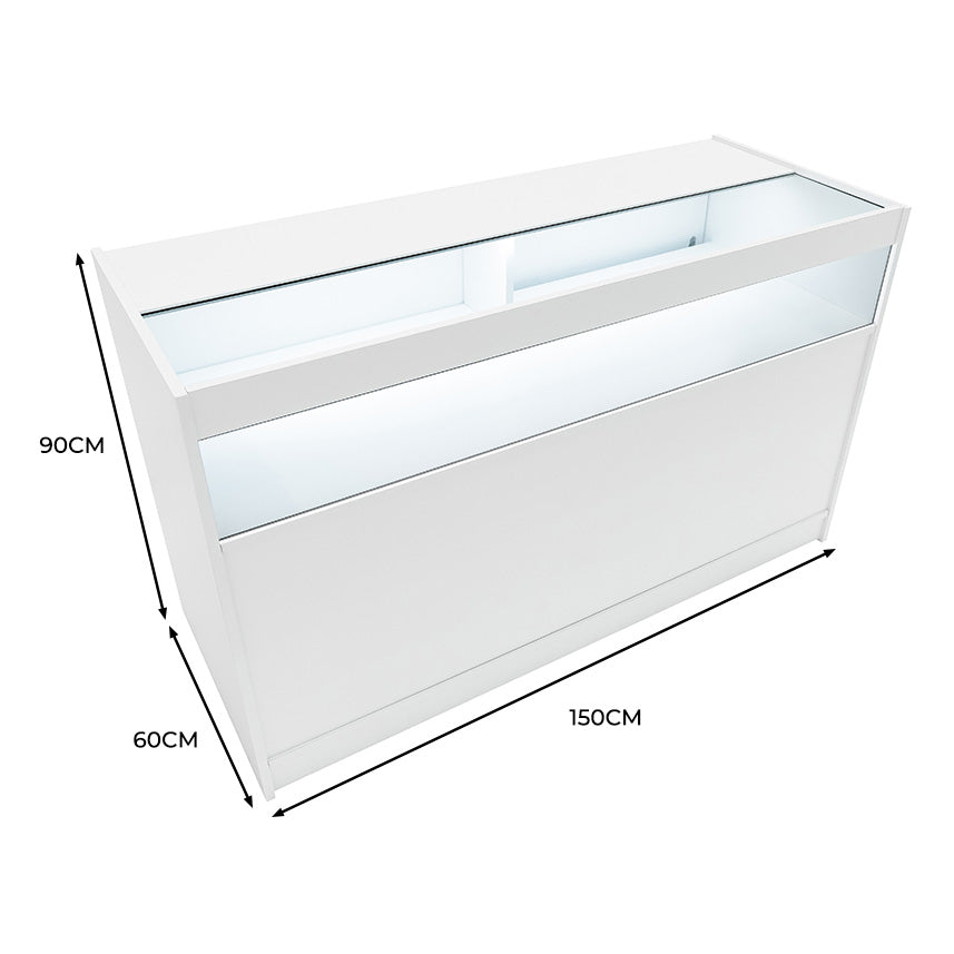 LED Detailhandel Winkel Toonbank B1500 - Wit