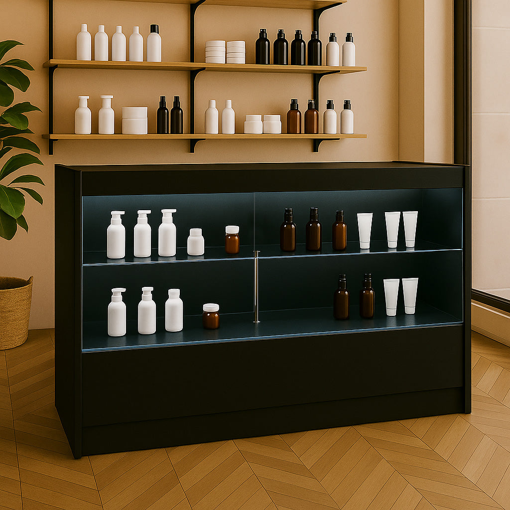 LED Detailhandel Winkel Toonbank C1500 - Zwart