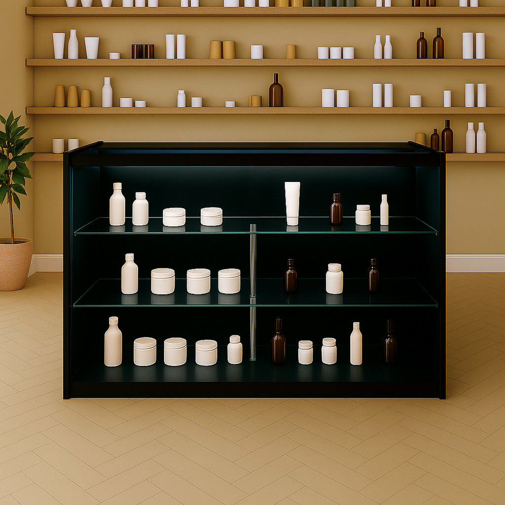 LED Detailhandel Winkel Toonbank K1500 - Zwart