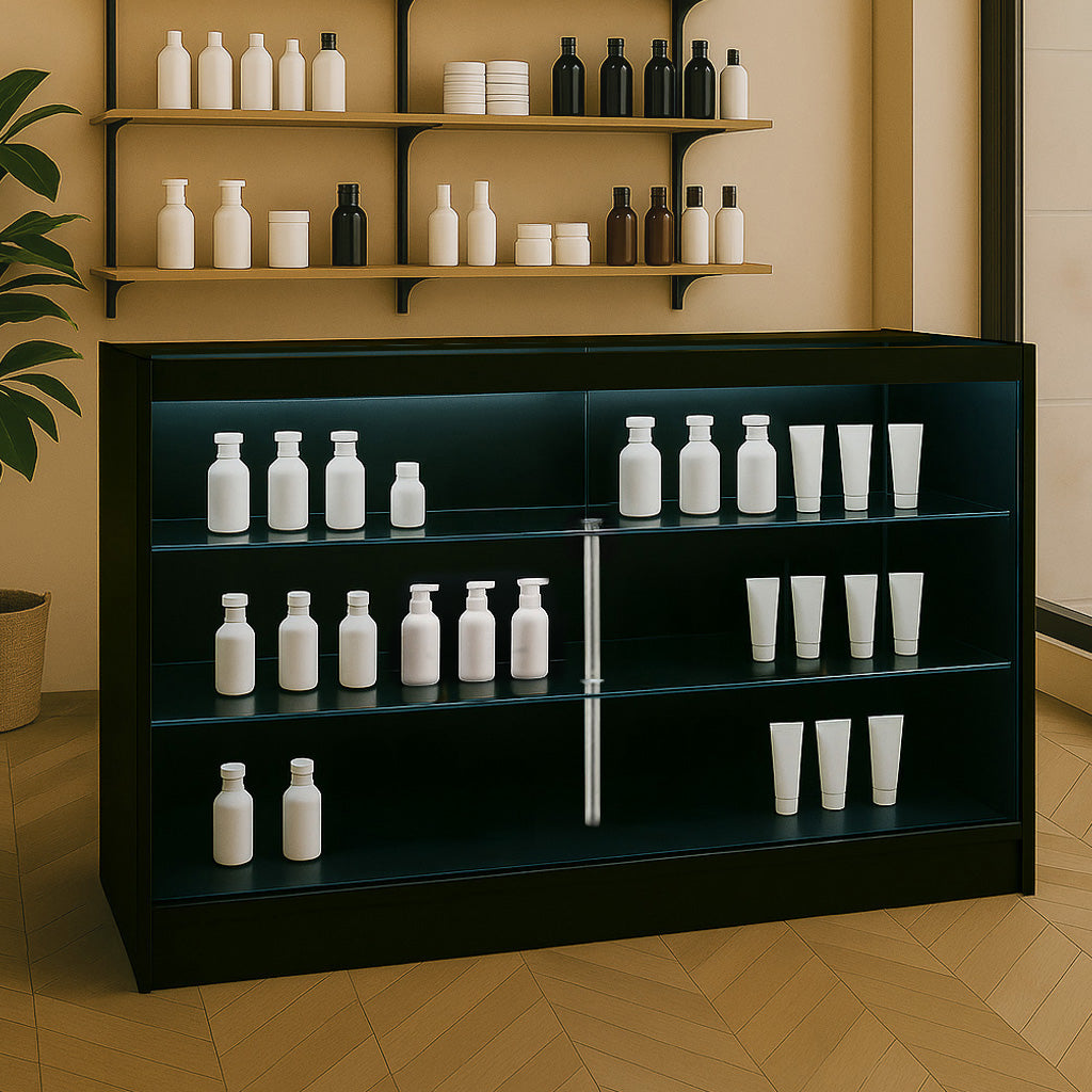 LED Detailhandel Winkel Toonbank K1500 - Zwart