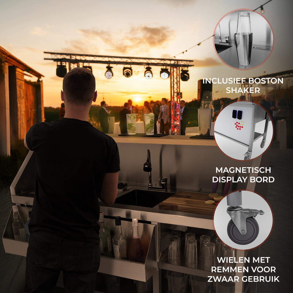 Mobiel Cocktail Bar Station