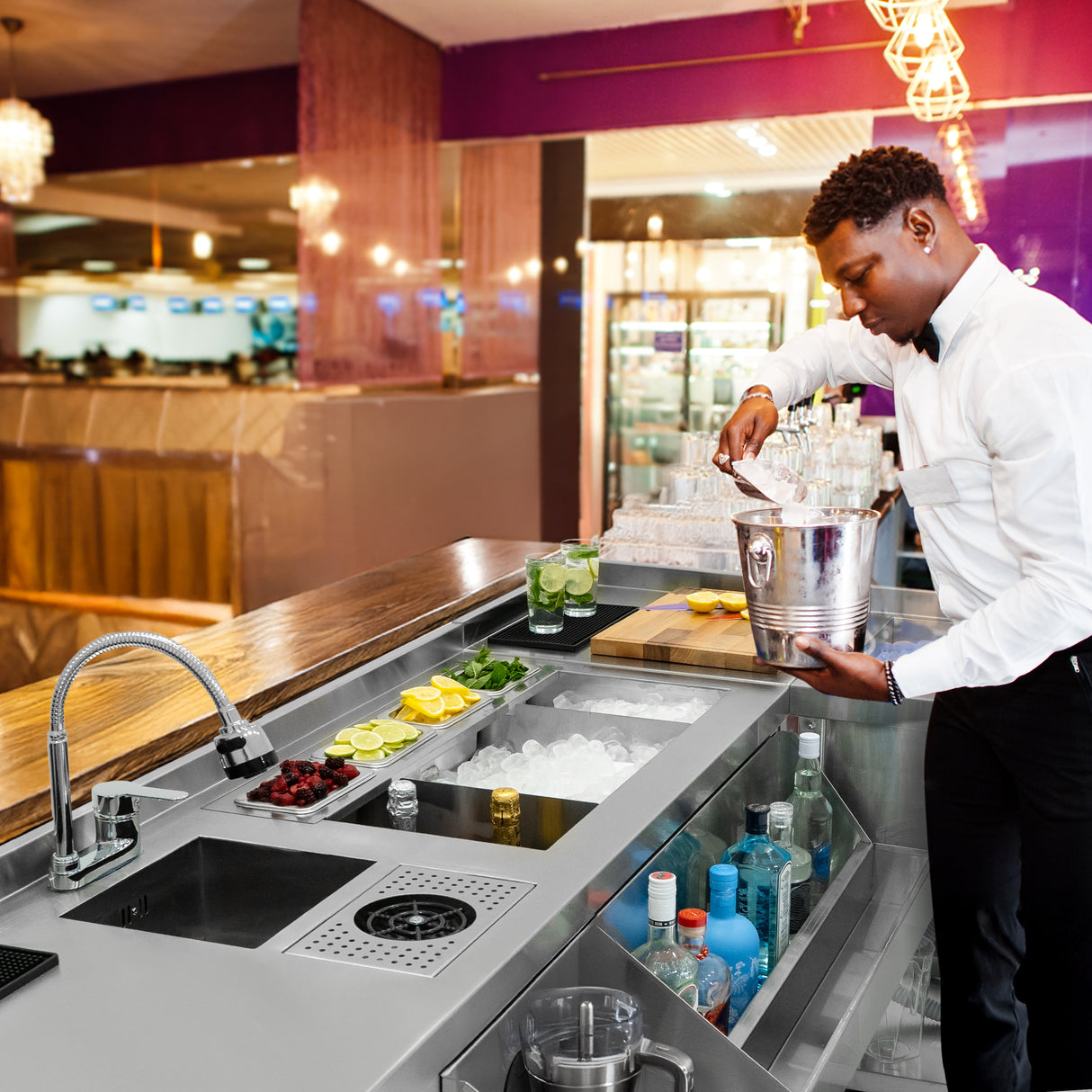 Modulaire Cocktail Bar Hoekopstelling