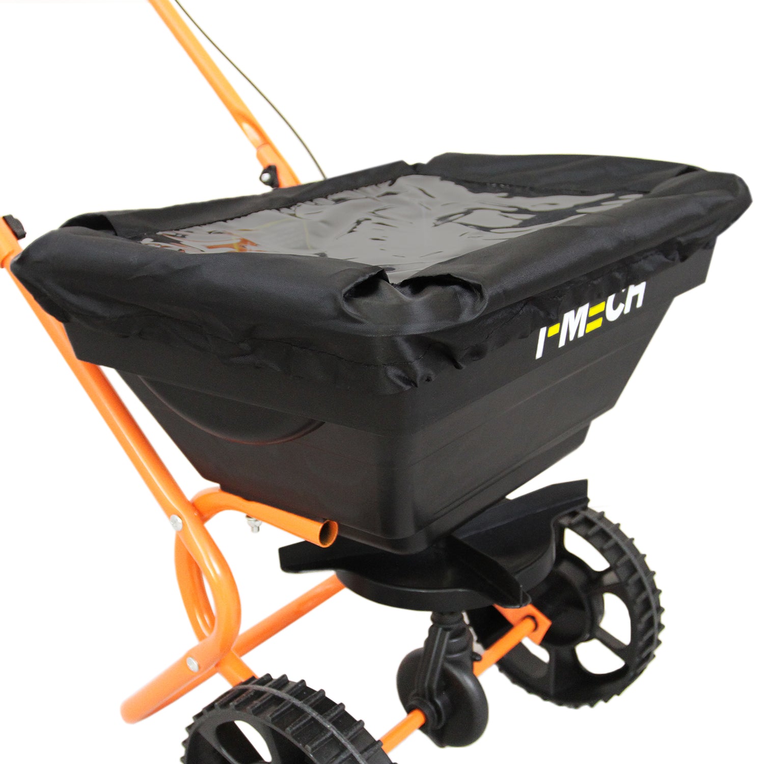 Roterende Strooiwagen & 50 cm Gazon Leveling Hark – Oranje
