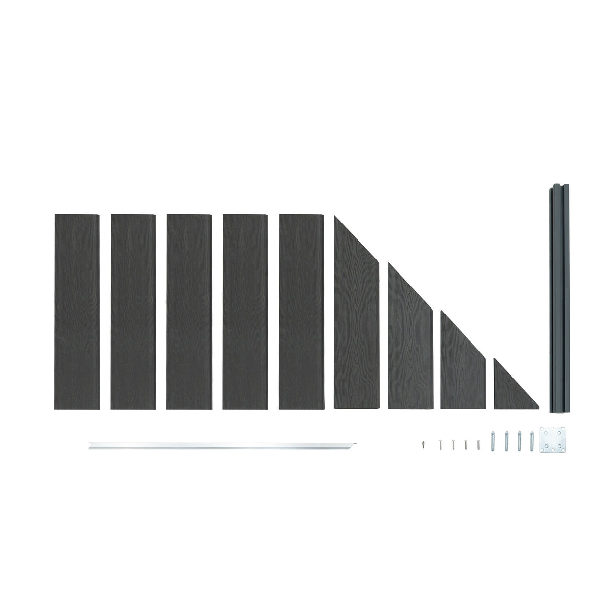 Composiet Schuin Schutting Paneel - Grijs