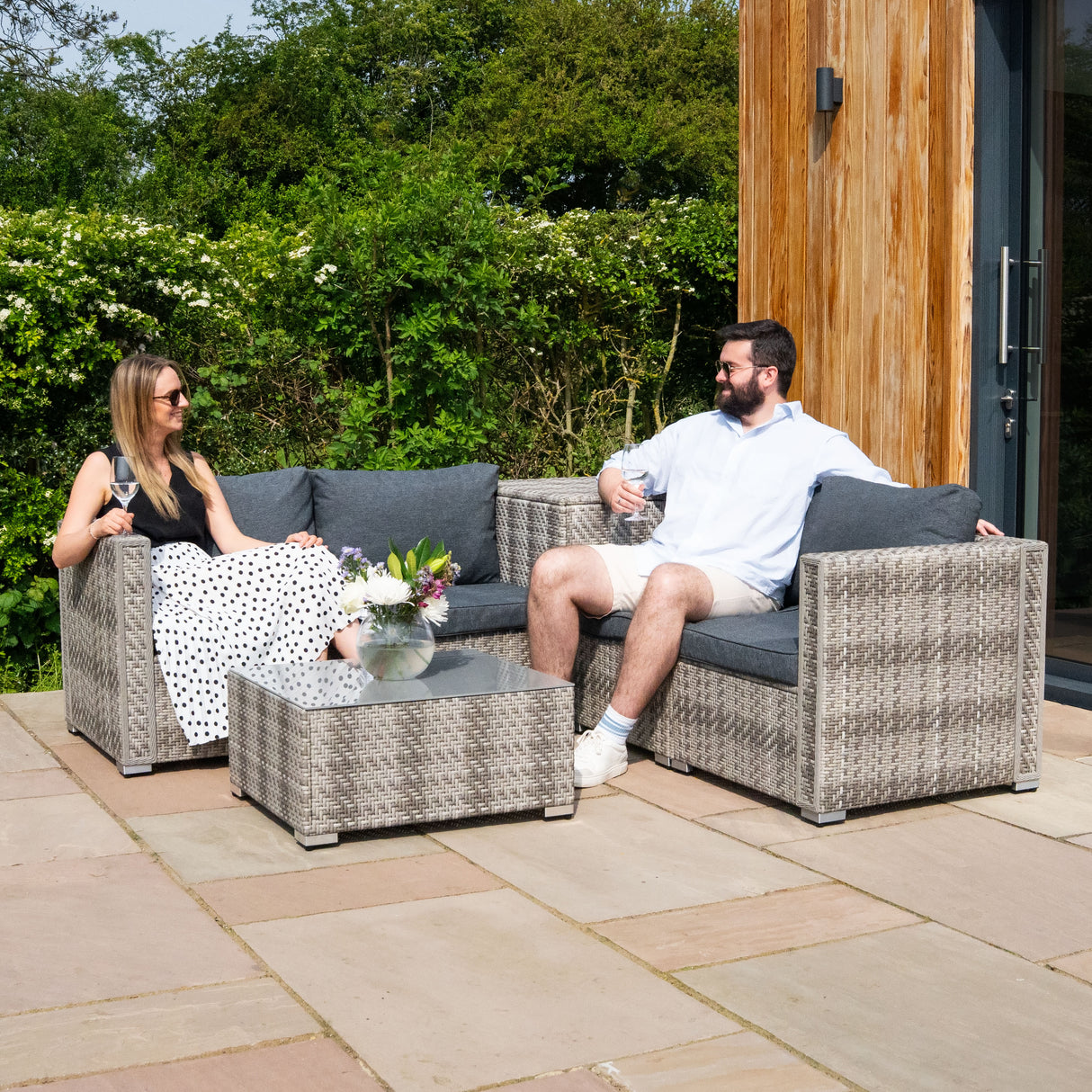 Rotan Modulaire 6-Delige Meubel Set - Grijs