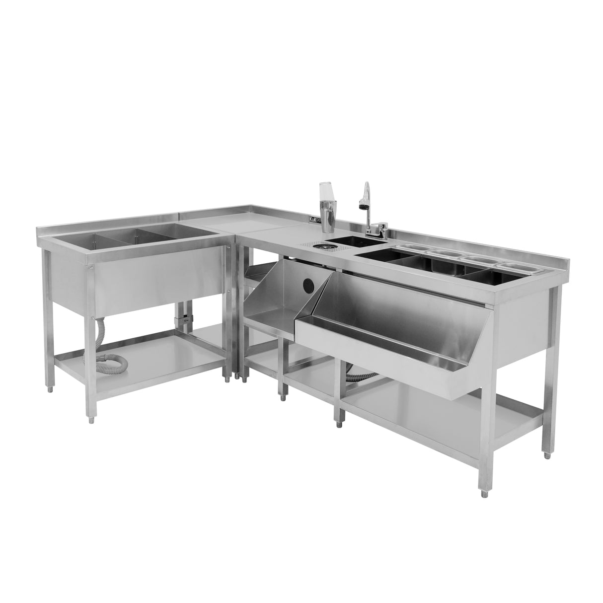 Luxe Modulair Cocktail Bar Station met Ijsbak