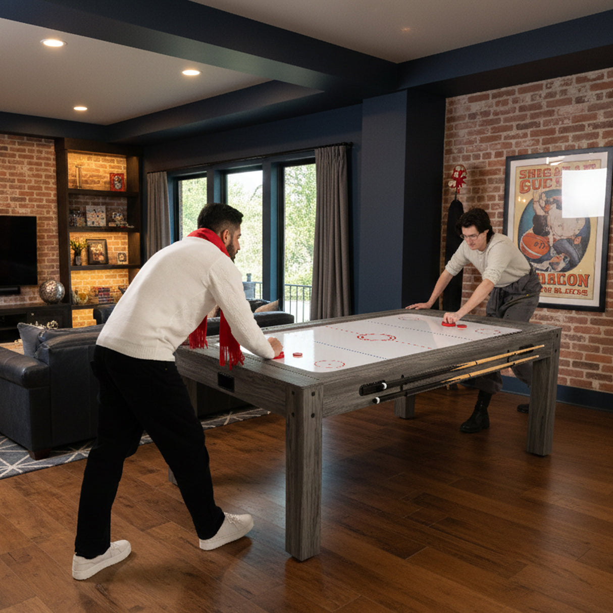 7-in-1 Multispeltafel & x2 Opbergbank - Grijs