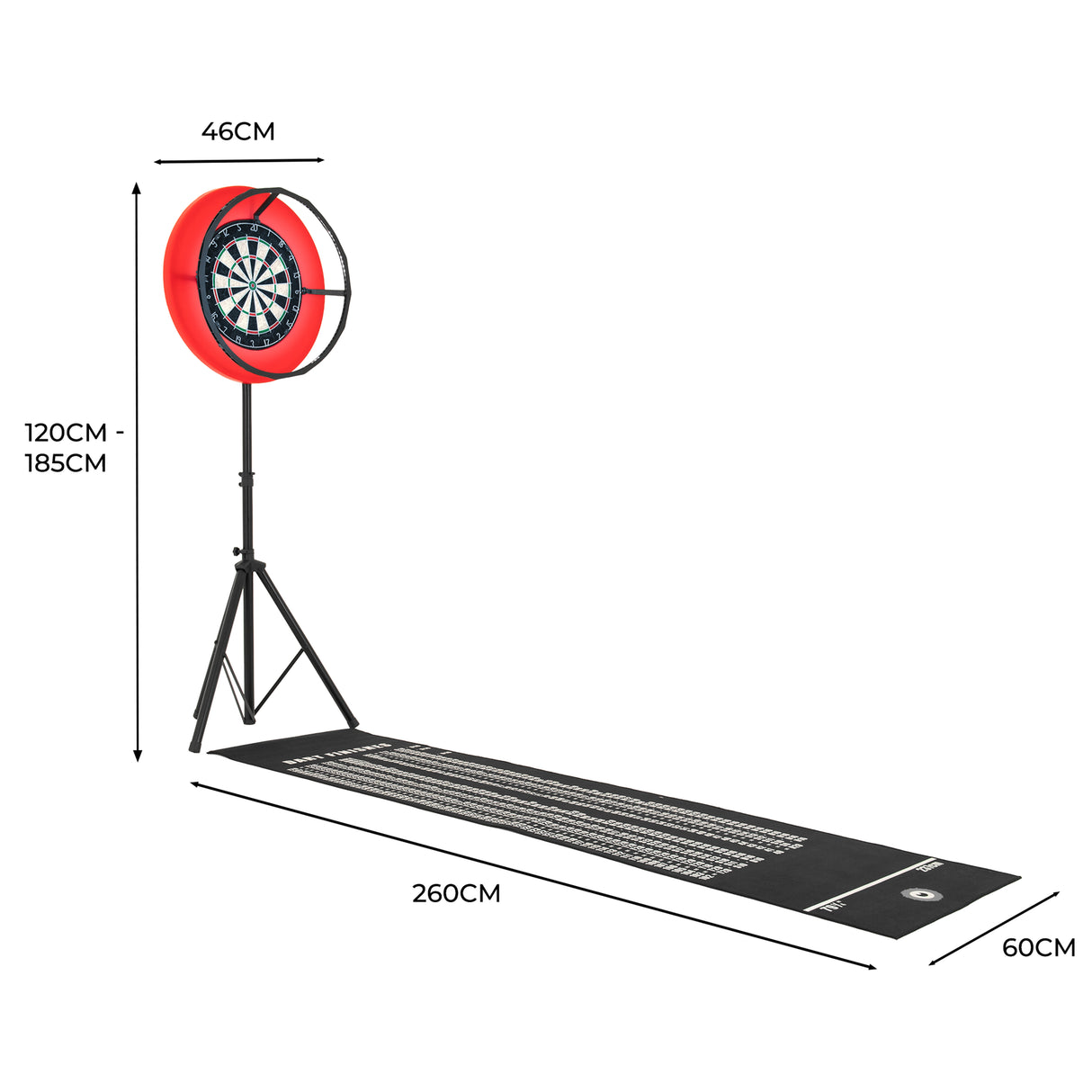 Dartbord Set met LED Surround