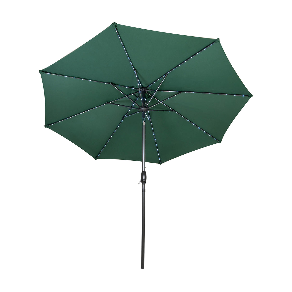 LED Kantelbare Stokparasol 2.7 m - Groen