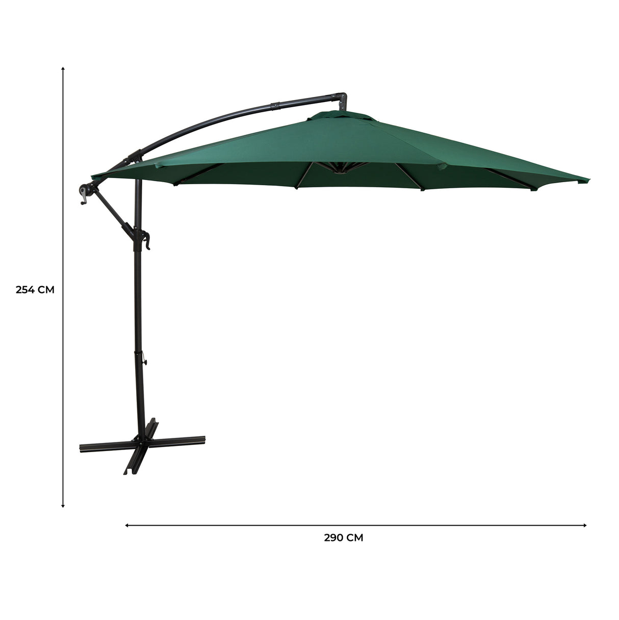 Zweefparasol 3 m - Groen