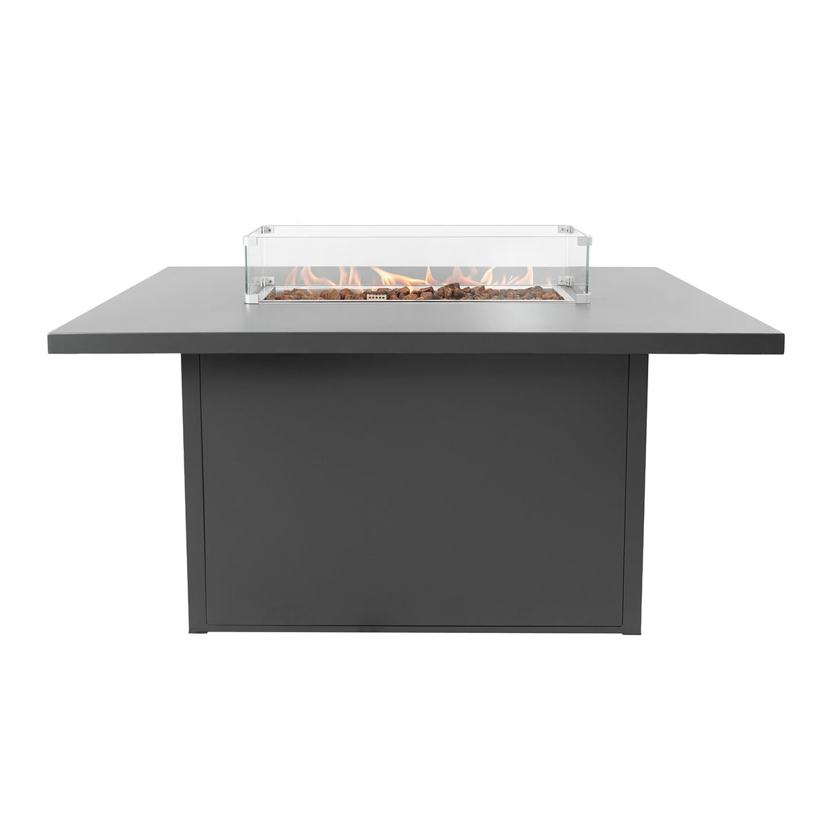 Aluminium 7-zits Loungeset met Vuurtafel