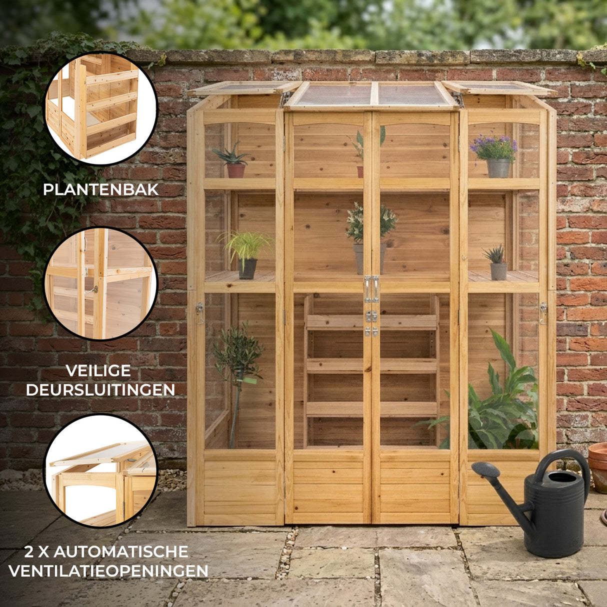 Houten Muurkas - Naturel
