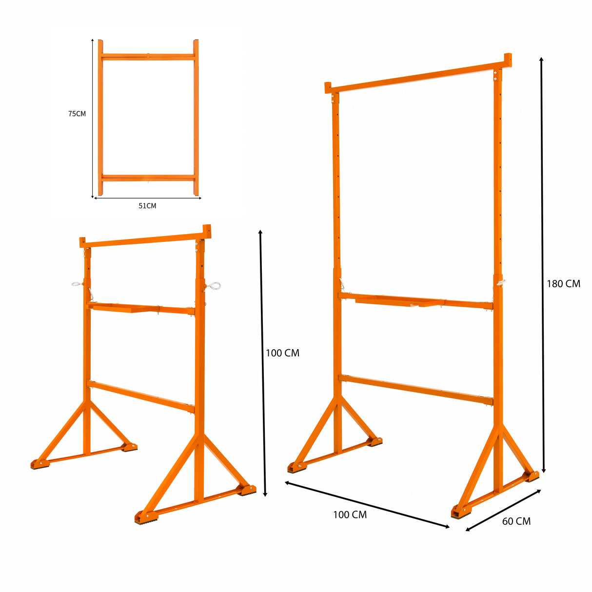 Metsersschraag x 4 & Mortelstandaard 750 mm H x 5