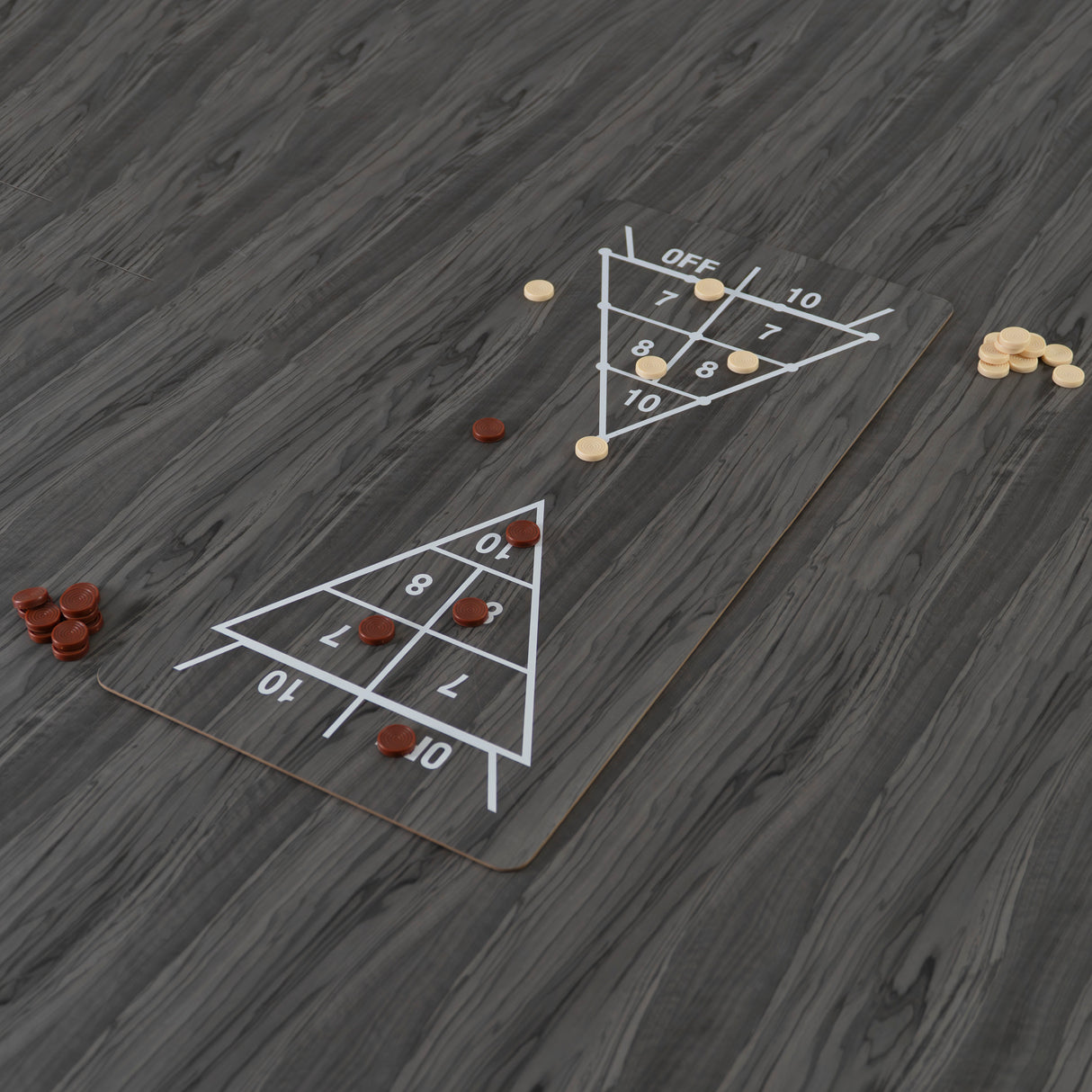 7-in-1 Multispeltafel, Darts Set & LED-Ringlicht - Grijs