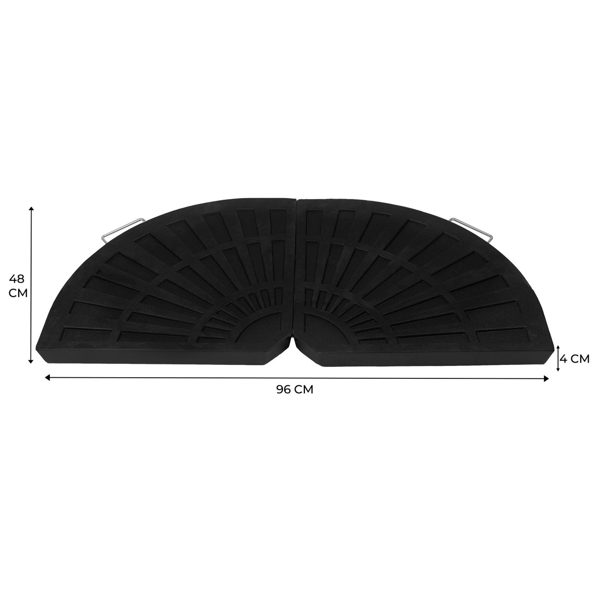 Halfrond Parasolvoet voor Zweefparasol - 2-delig