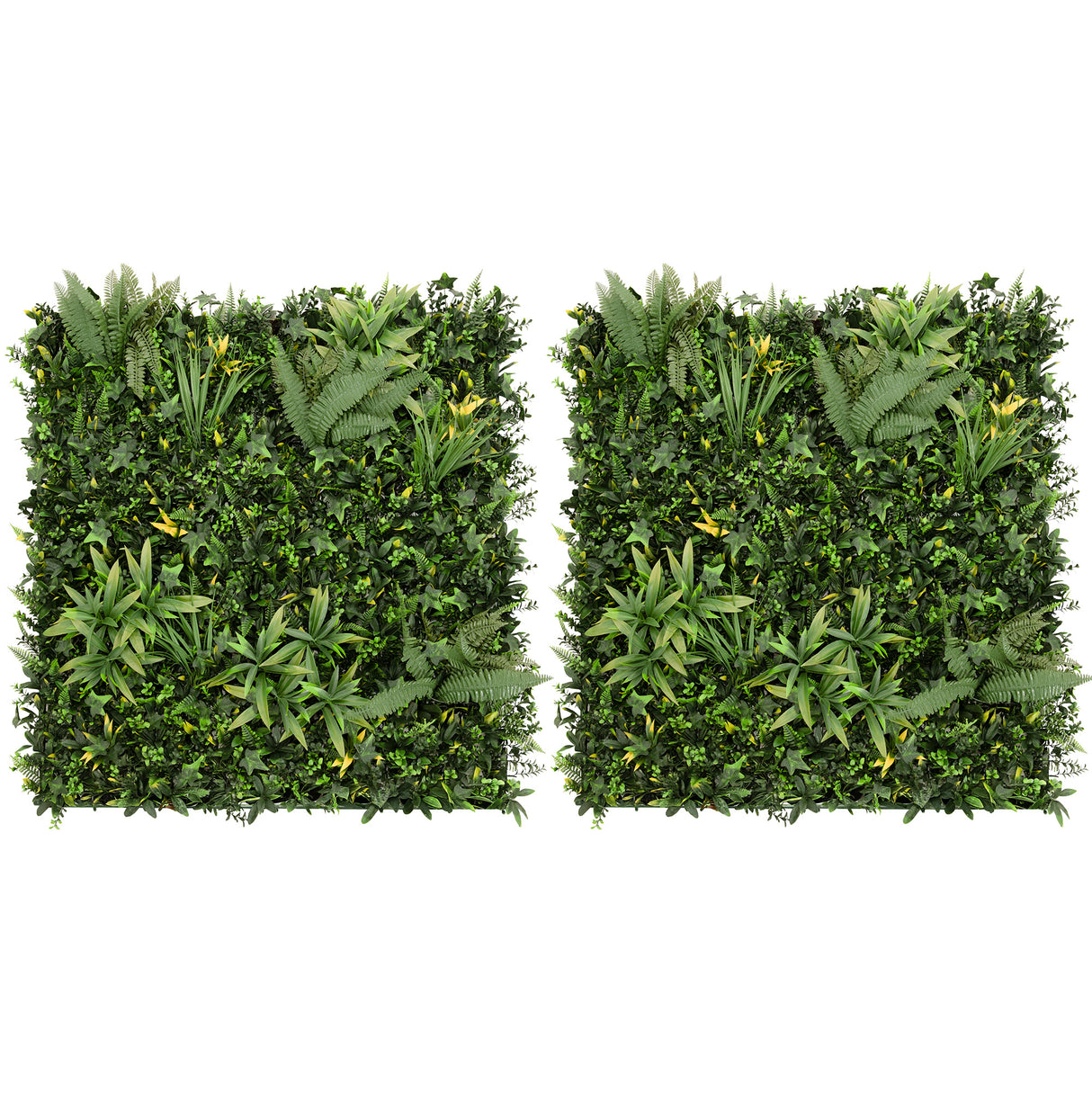 Ayla Kunstplanten Wandpaneel x 2 - 100 cm x 100 cm