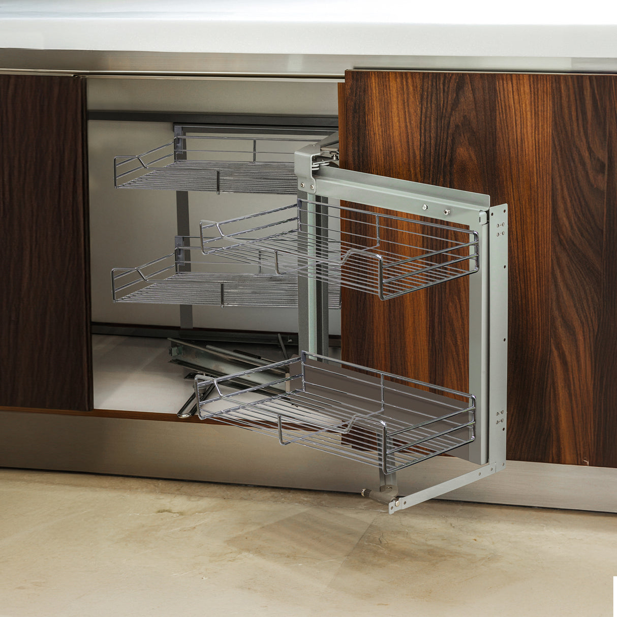 KuKoo uitschuiflades voor hoek keukenkast - Opent naar links