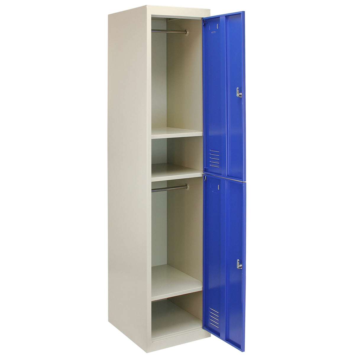 Lockerkast Metaal - Blauw - Tweedeurs - Flatpack