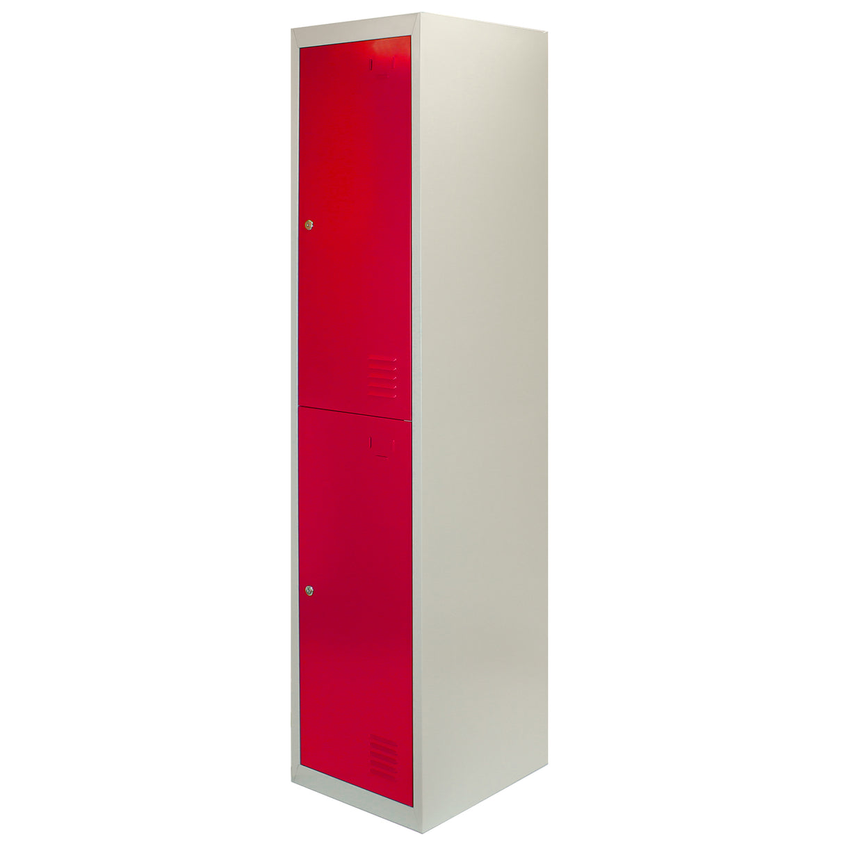 3 x Lockerkast Metaal - Rood - Tweedeurs - Flatpack