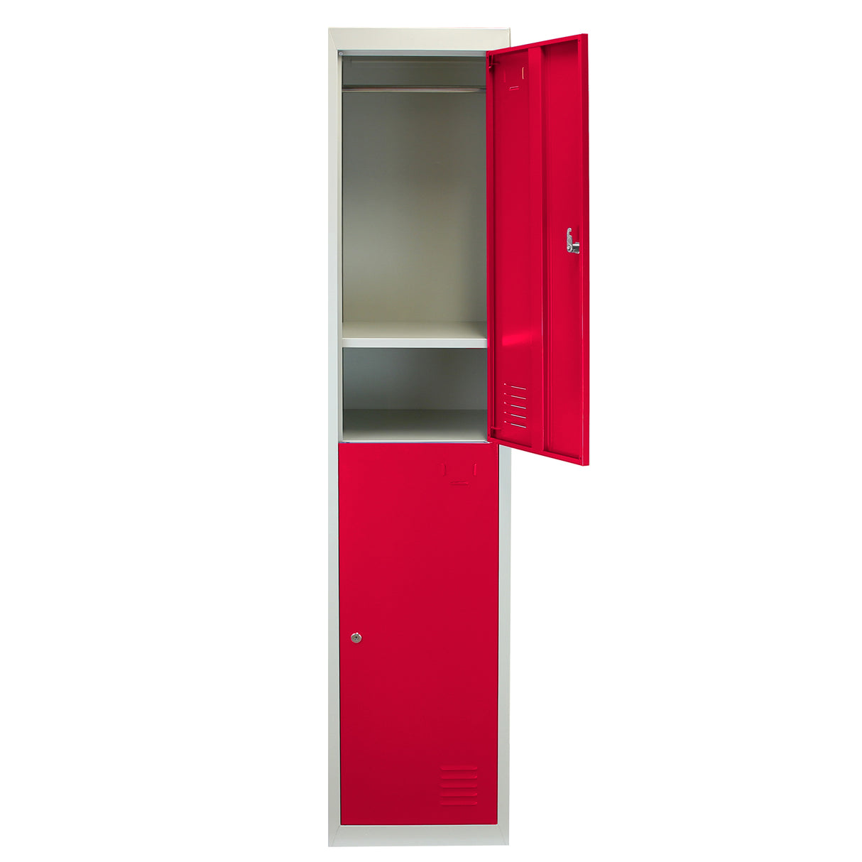 3 x Lockerkast Metaal - Rood - Tweedeurs - Flatpack