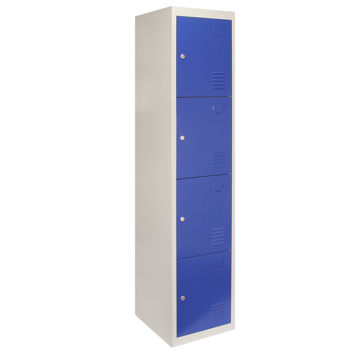 3 x Lockerkast Metaal - Blauw - vierdeurs - Flatpack