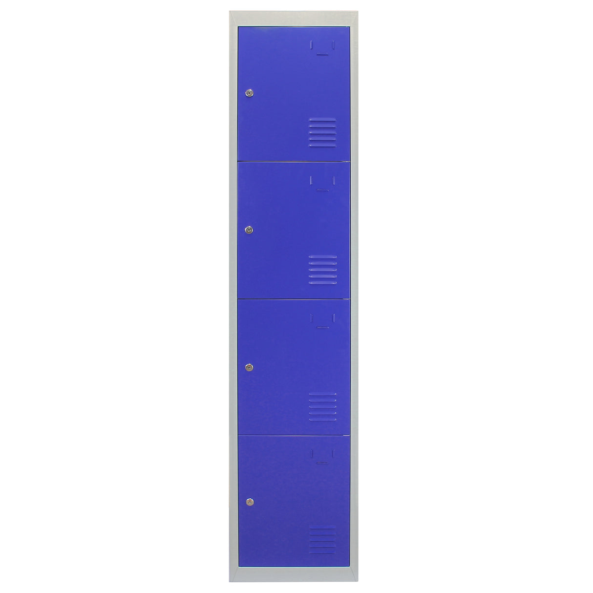 3 x Lockerkast Metaal - Blauw - vierdeurs - Flatpack