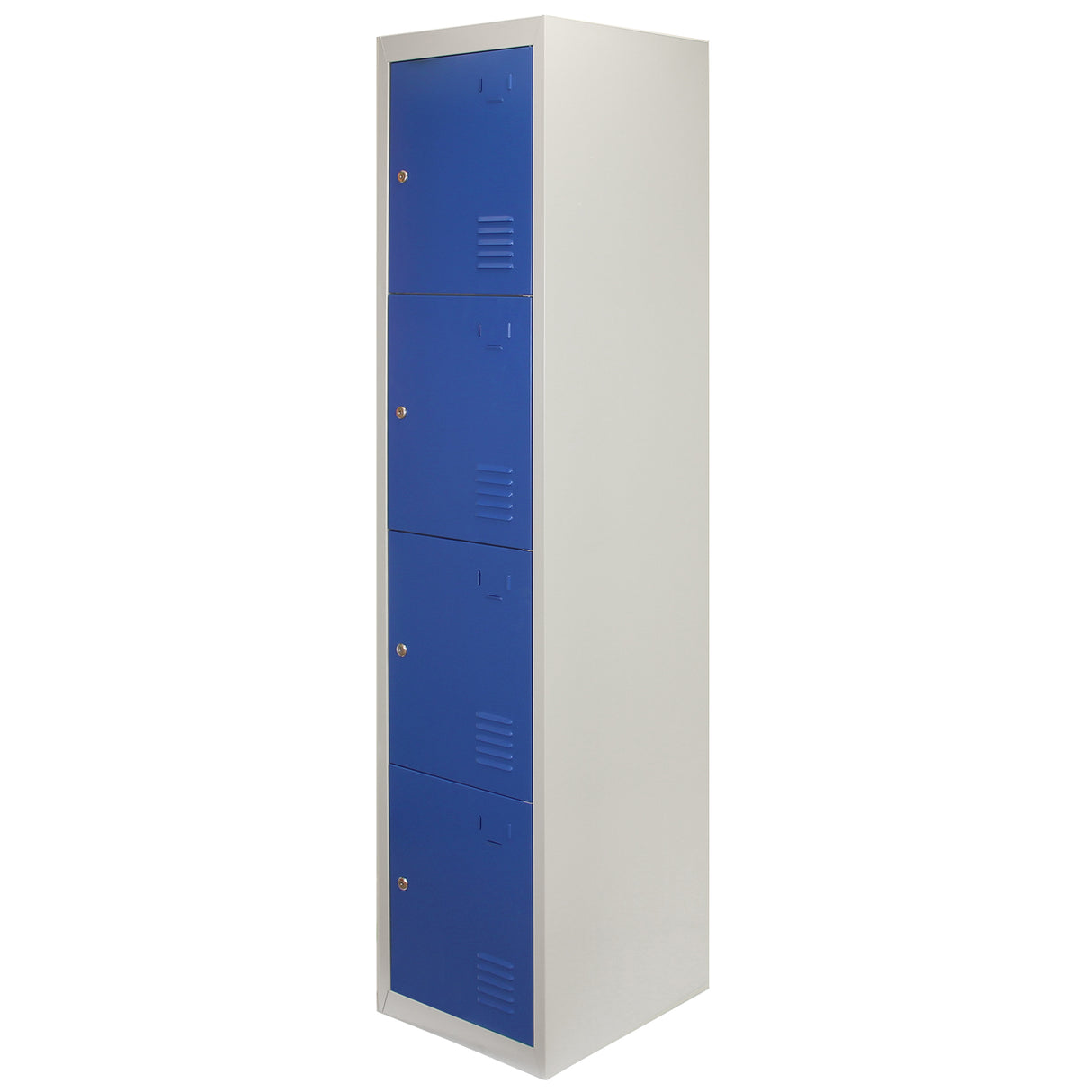 3 x Lockerkast Metaal - Blauw - vierdeurs - Flatpack