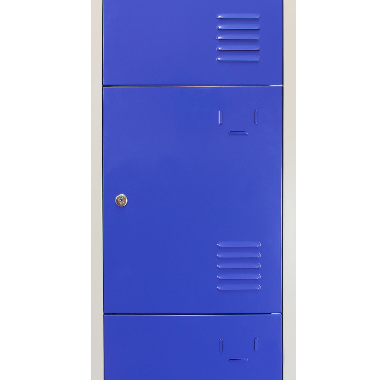 3 x Lockerkast Metaal - Blauw - vierdeurs - Flatpack