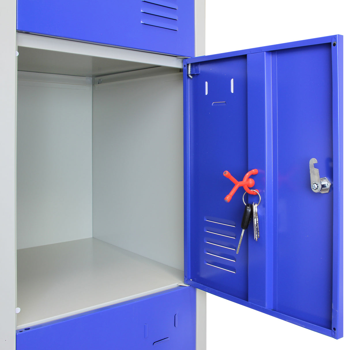 3 x Lockerkast Metaal - Blauw - vierdeurs - Flatpack